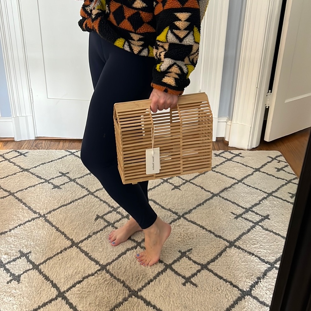 NWT Light wood handbag